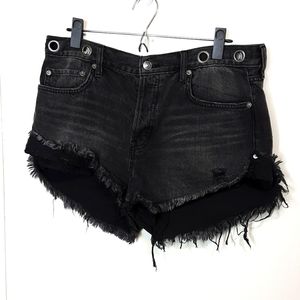 Free People We The Free Acid Wash Denim Short